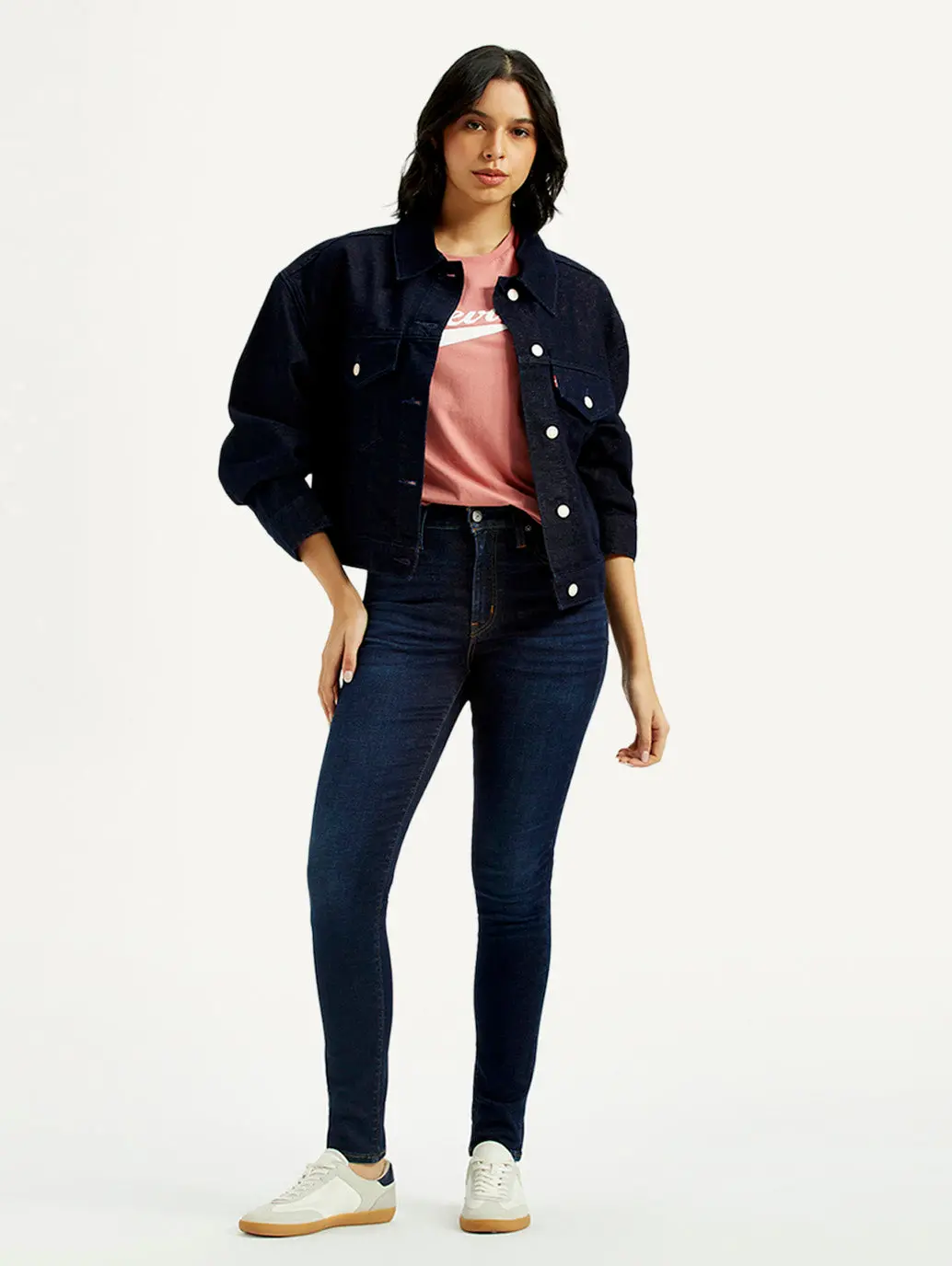 Women's 721 Dark Indigo Skinny Fit High Rise Jeans 1