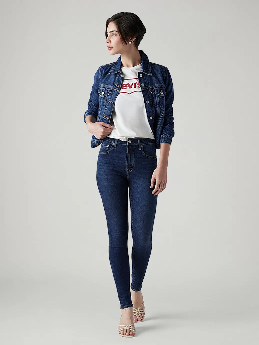 Women's 721 Dark Indigo Skinny Fit High Rise Jeans 1