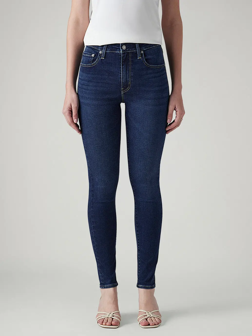 Women's 721 Dark Indigo Skinny Fit High Rise Jeans 3
