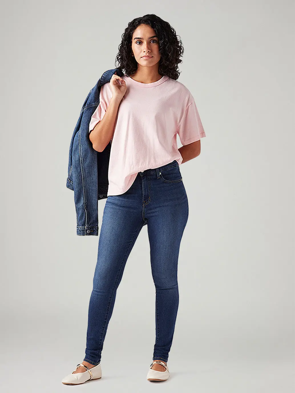 Women's 721 Dark Blue Skinny Fit High Rise Jeans 1