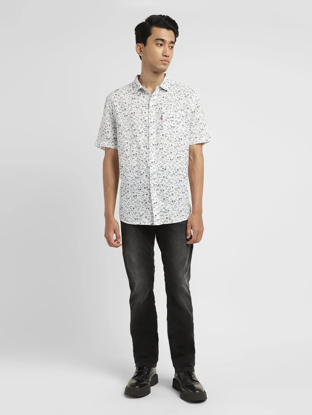 Men's Printed Slim Fit Shirt 1