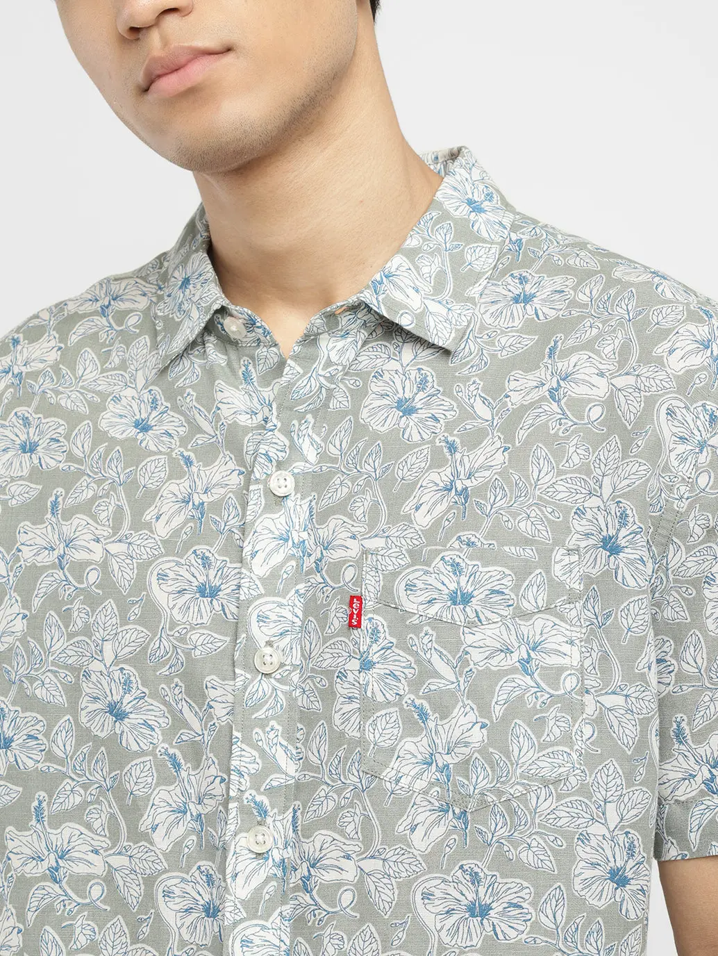 Men's Floral Print Slim Fit Shirt 4