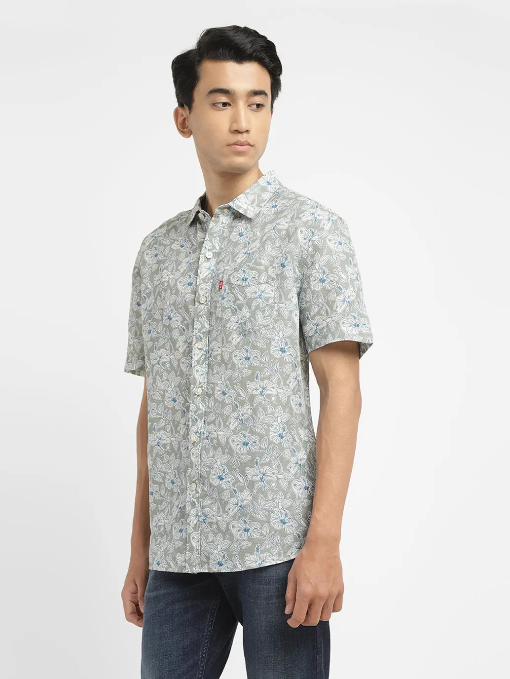 Men's Floral Print Slim Fit Shirt 5