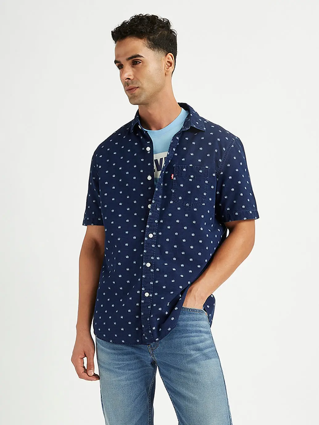 Men's All Over Print Slim Fit Shirt 1