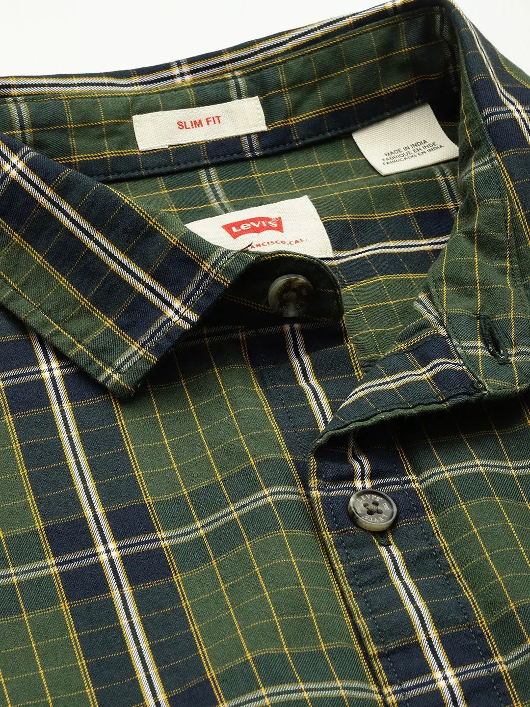 Men's Checkered Spread Collar Shirt 2