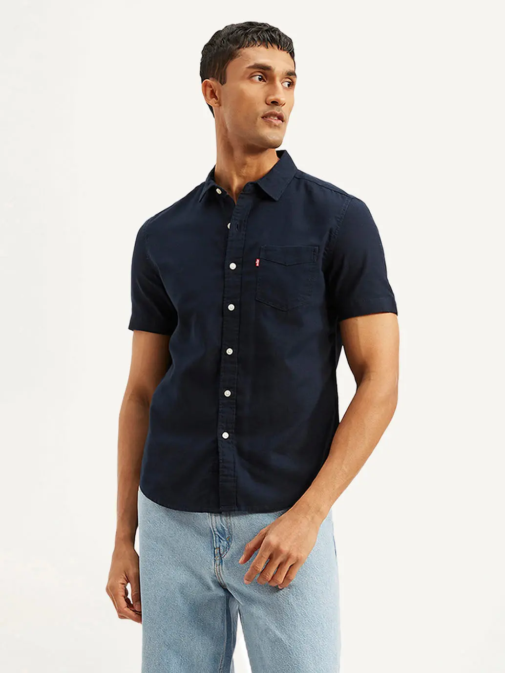 Men's Solid Slim Fit Oxford Shirt 1