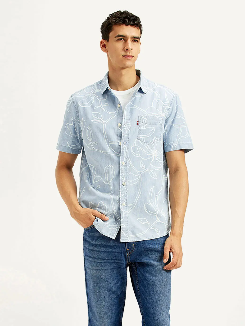 Men's Printed Slim Fit Shirt 1