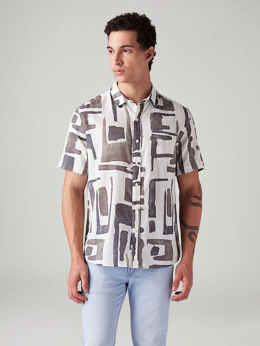 Men's Abstract Slim Fit Shirt 2
