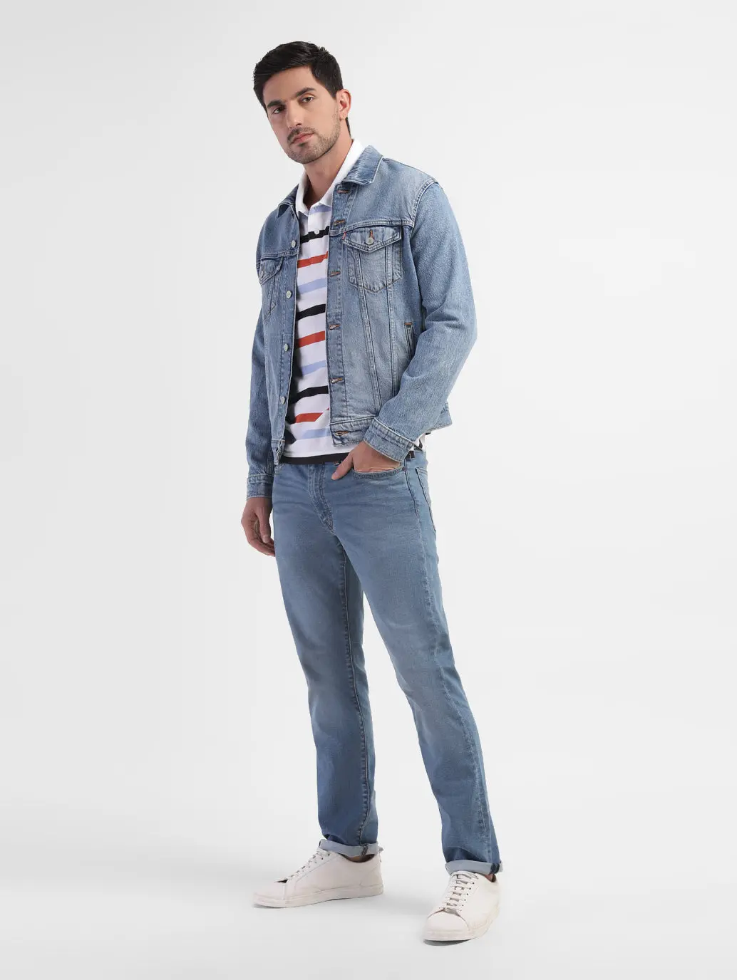 Men's Solid Spread Collar Jacket 1