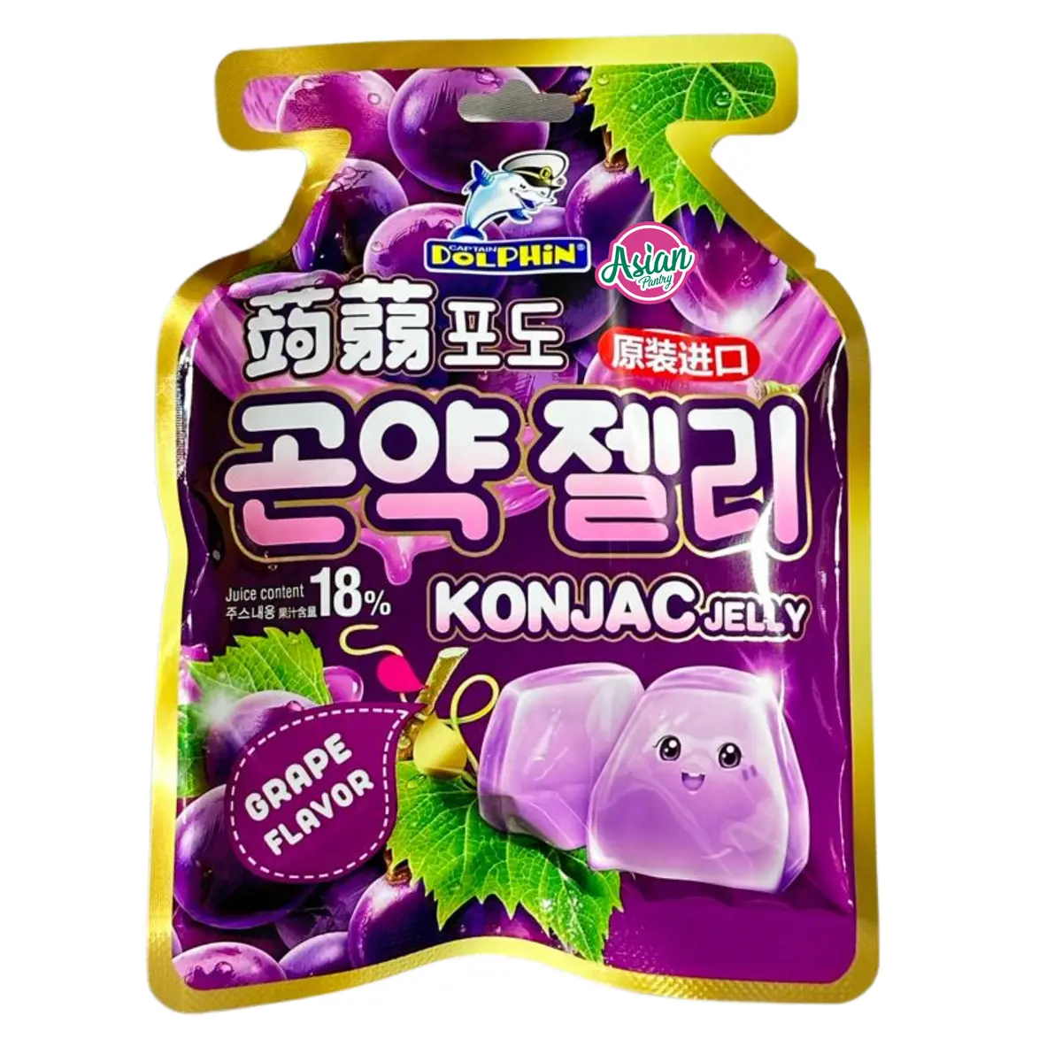Dolphin Konjac Jelly Grape Flavour 15Pcs 300G 1