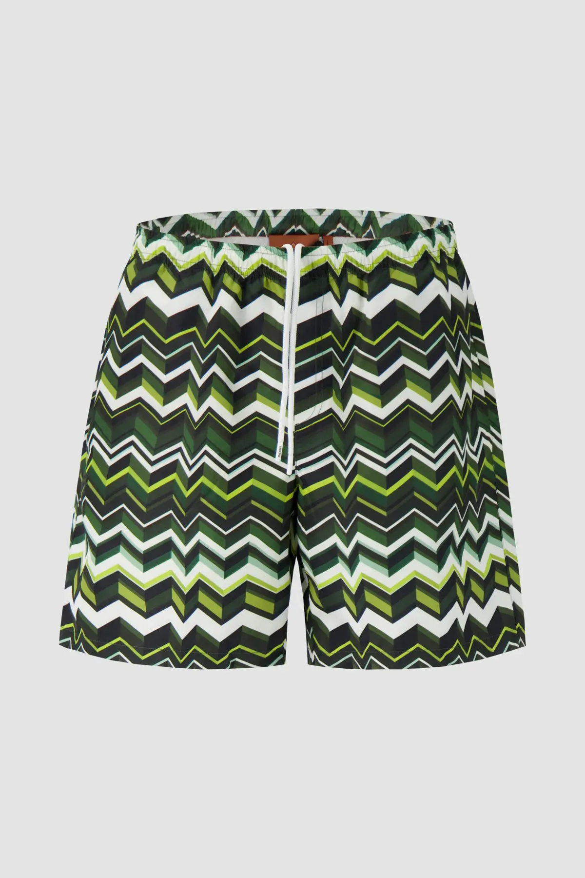 Missoni Long Swim Shorts With Irregular Zigzag Print 1