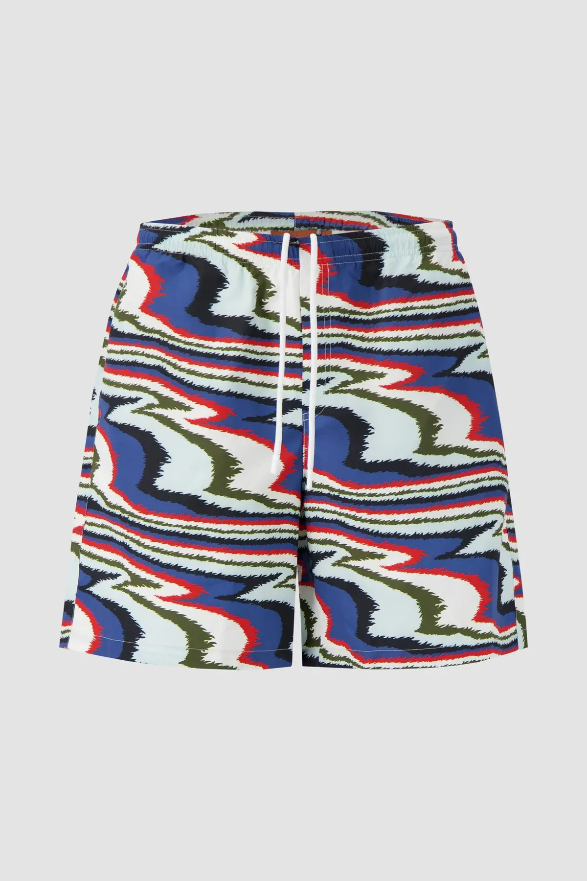 Missoni Long Swim Shorts With Irregular Zigzag Print 1