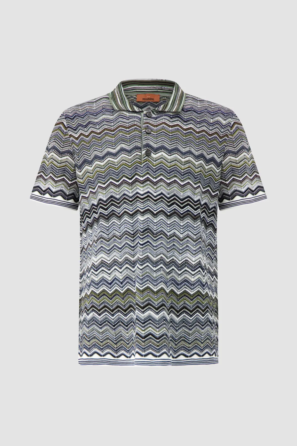 Missoni Short-Sleeve Polo With Chevron Pattern 1