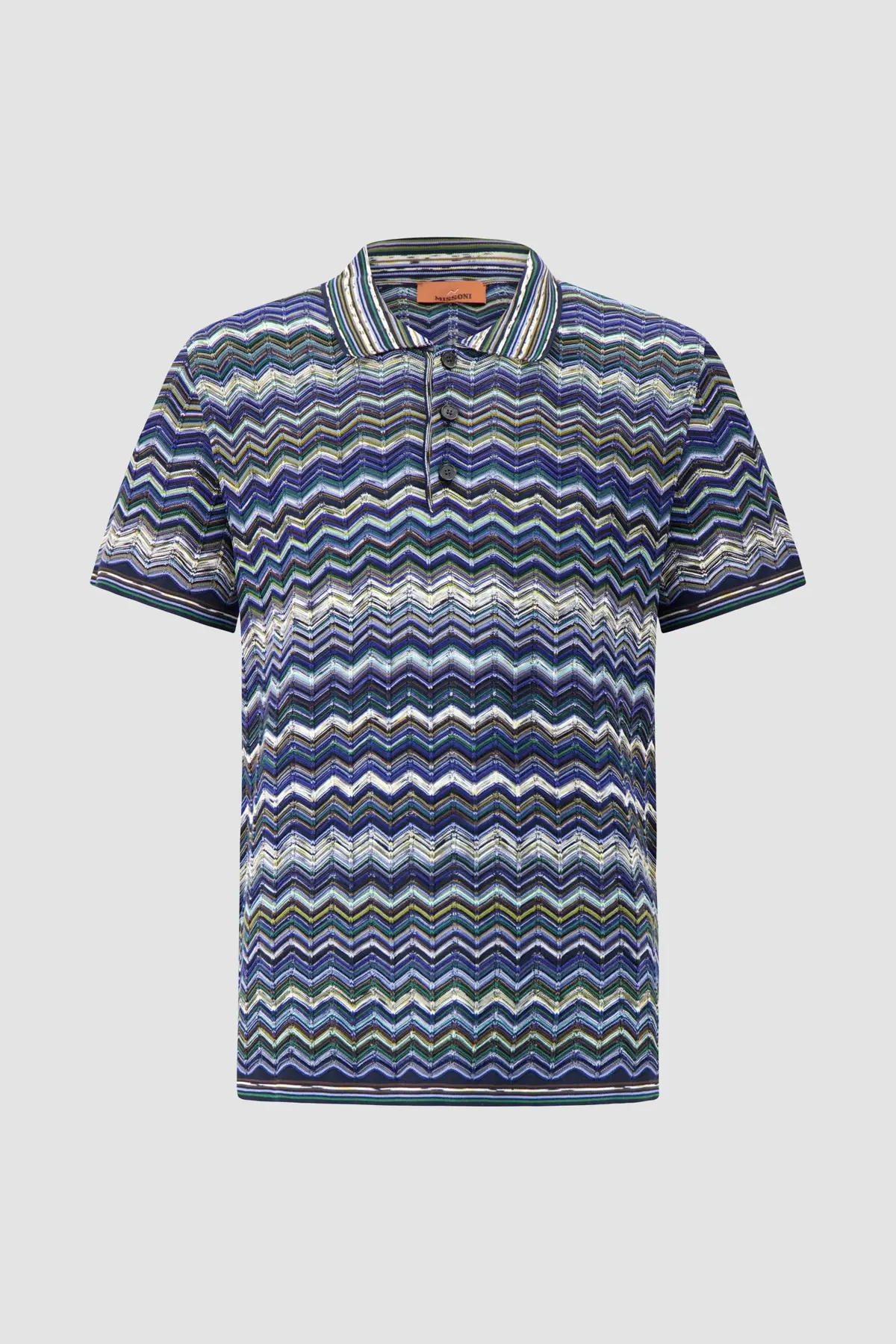 Missoni  Short-Sleeve Polo With Chevron Pattern 1