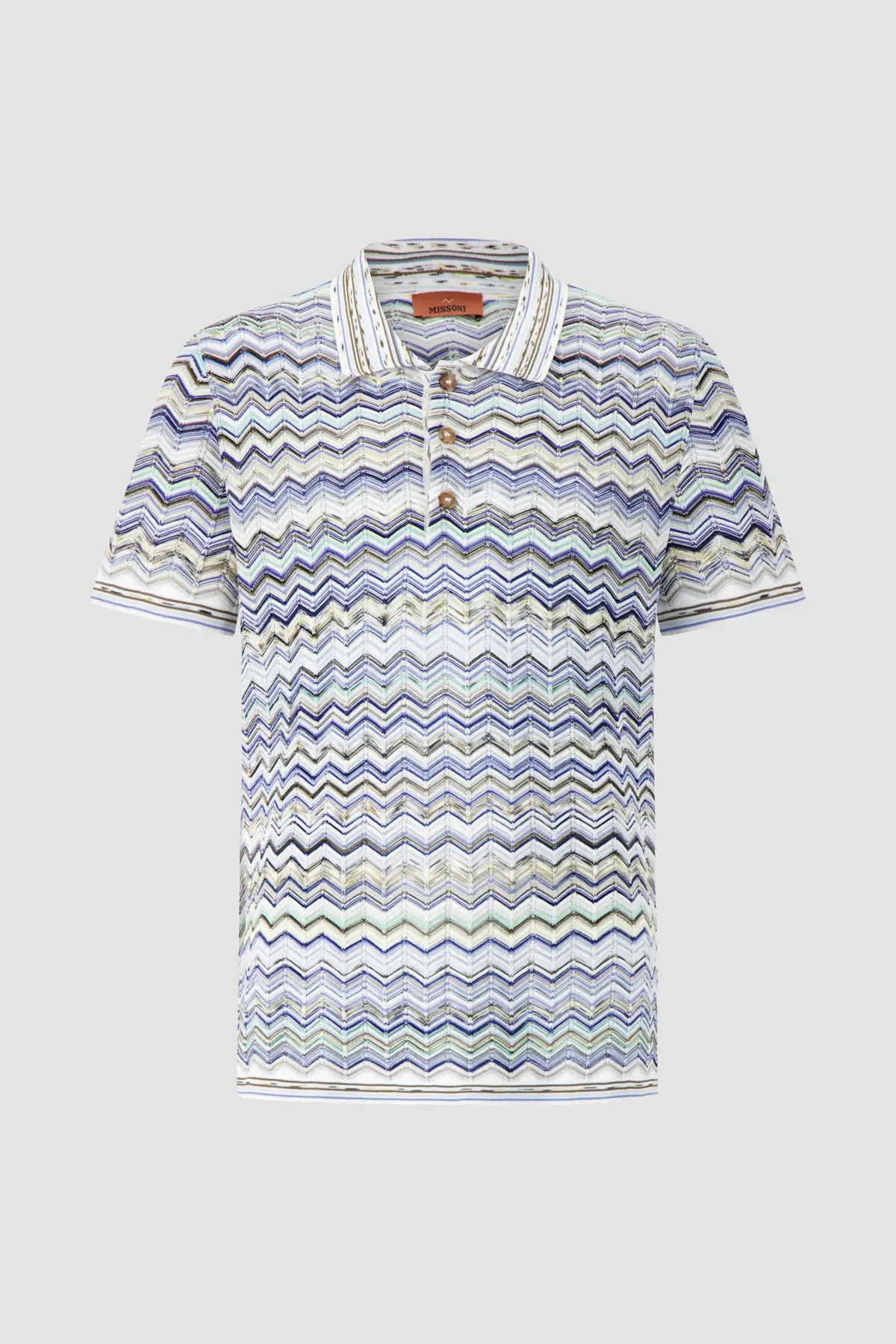 Missoni Short-Sleeve Polo With Chevron Pattern 1