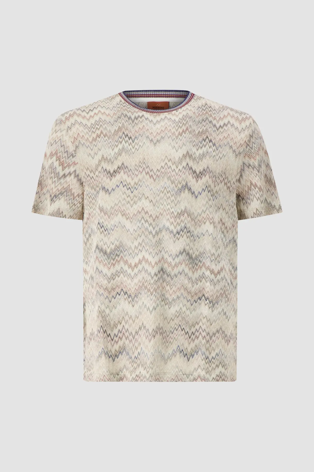 Missoni Crew-Neck Cotton T-Shirt With Dégradé Snake Pattern 1