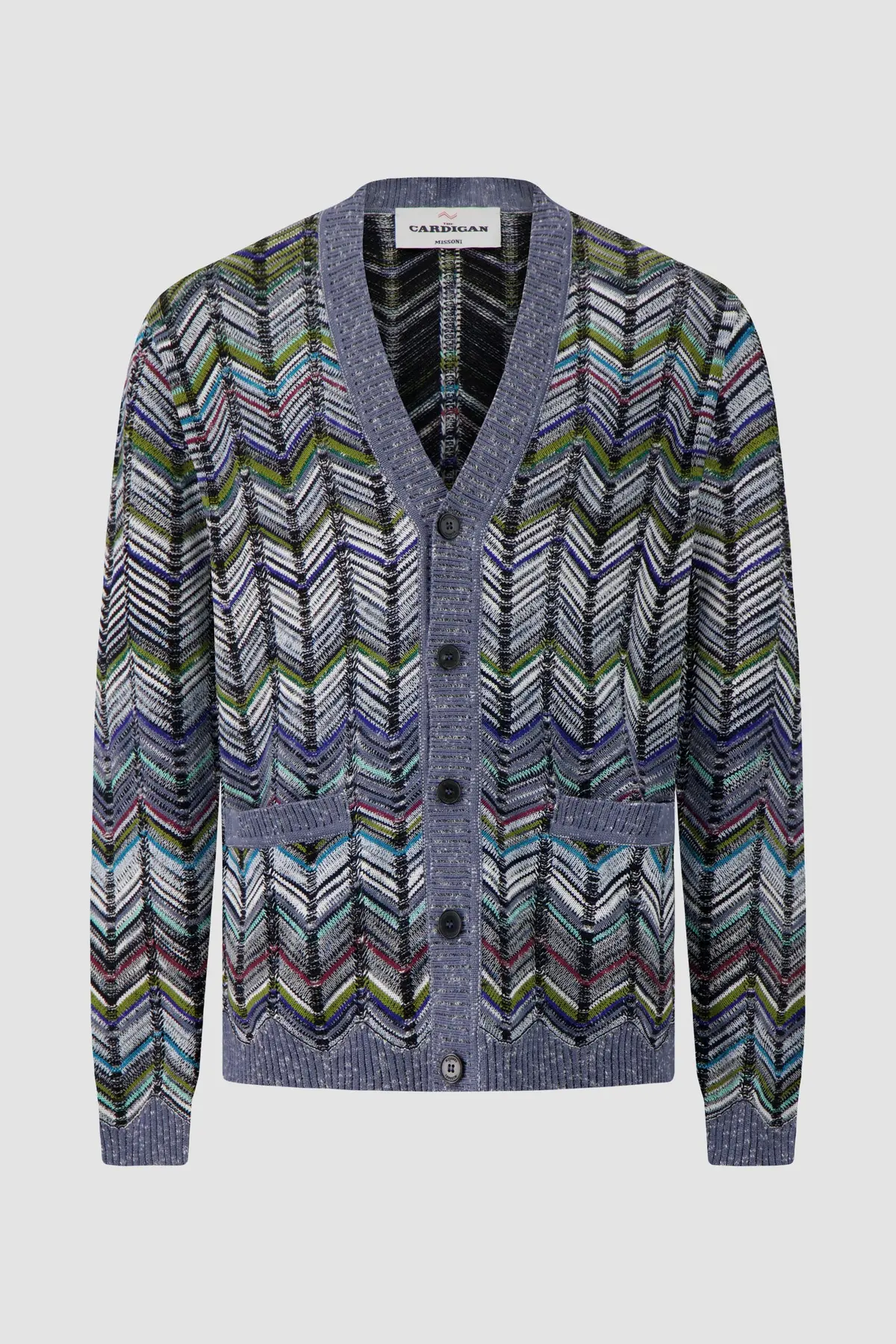 Missoni Cotton Chevron Cardigan With Pockets 1
