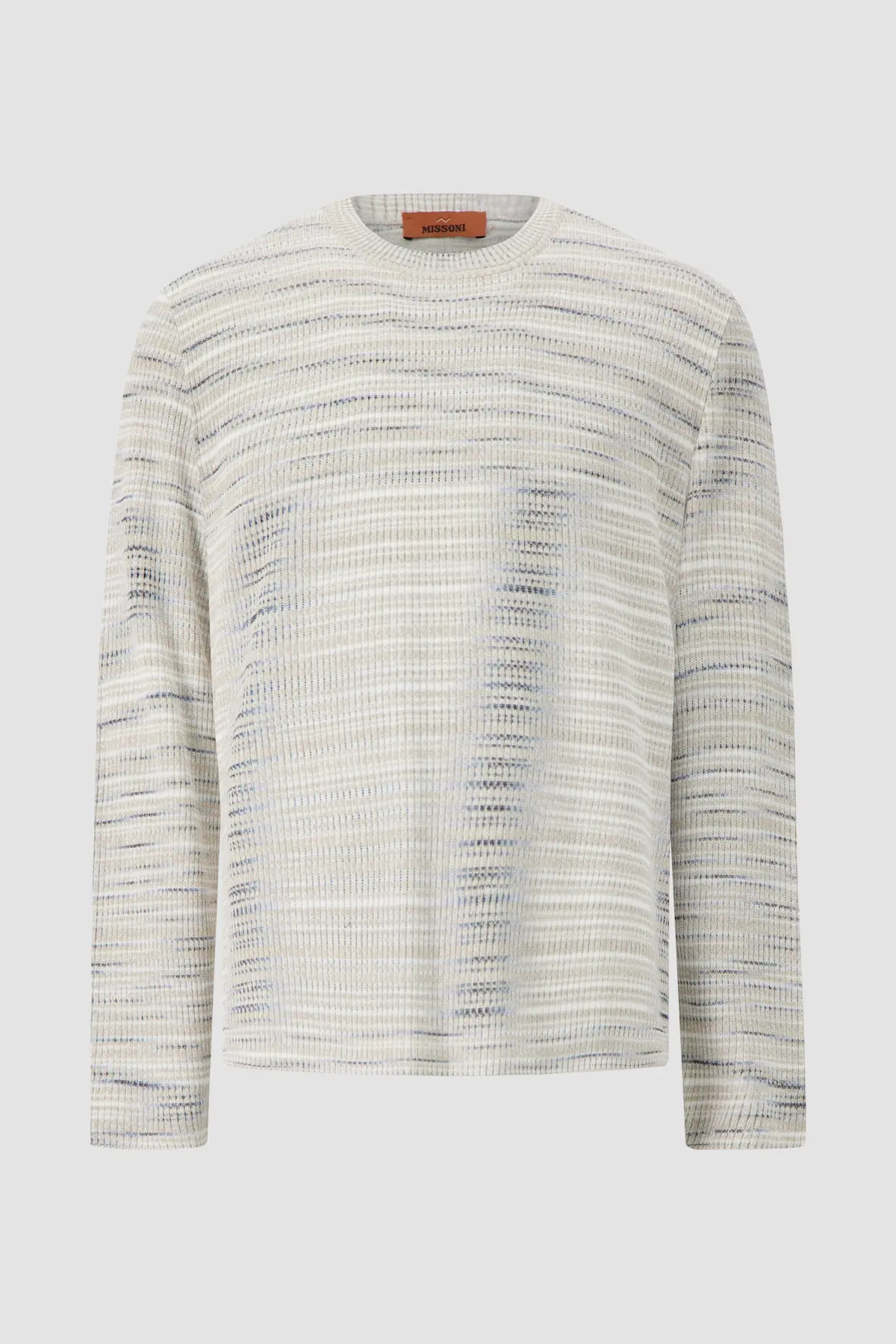 Missoni Ribbed Crew-Neck Flamed Cotton Pullover 1