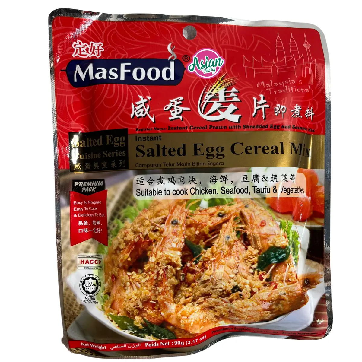 Masfood Salted Egg Cereal Mix 90G 1