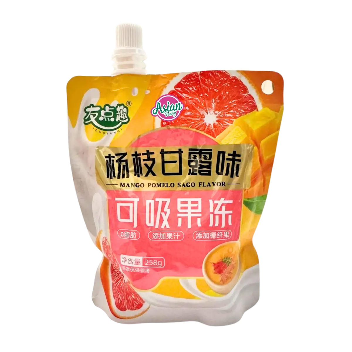 Youdianqu Mango Pomelo Sago Flavour Jelly 258G 1