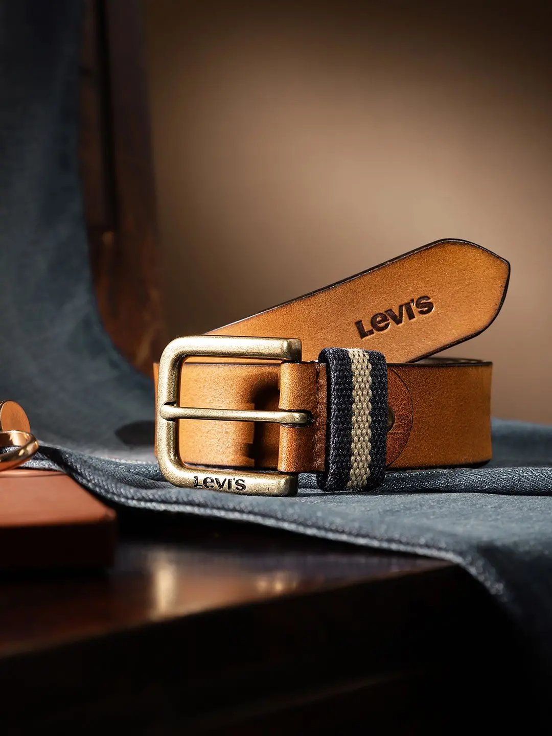 Men's Tan Solid Belt 1