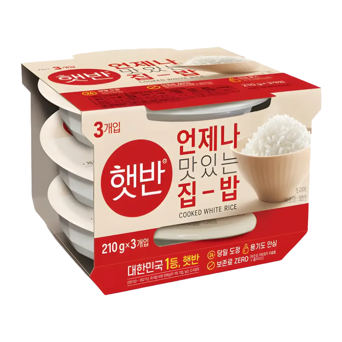 Cj Cooked White Rice 3Pk 630G 1