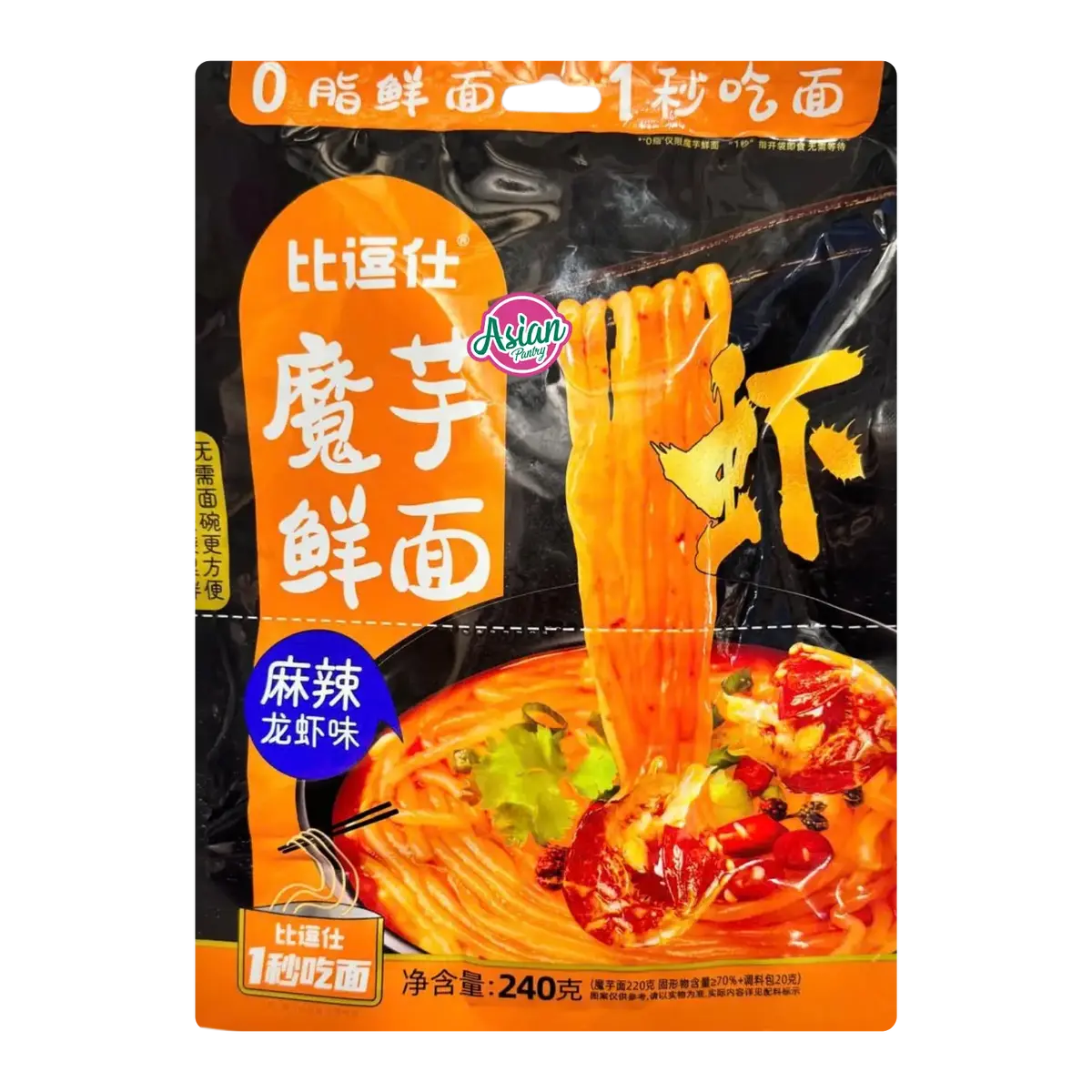 Bidoushi Konjac Noodles (Spicy Crayfish Flavour) 240G 1