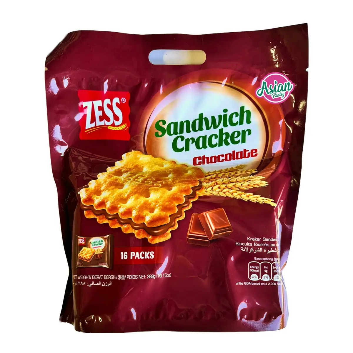 Zess Chocolate Sandwich Crackers 288G 1