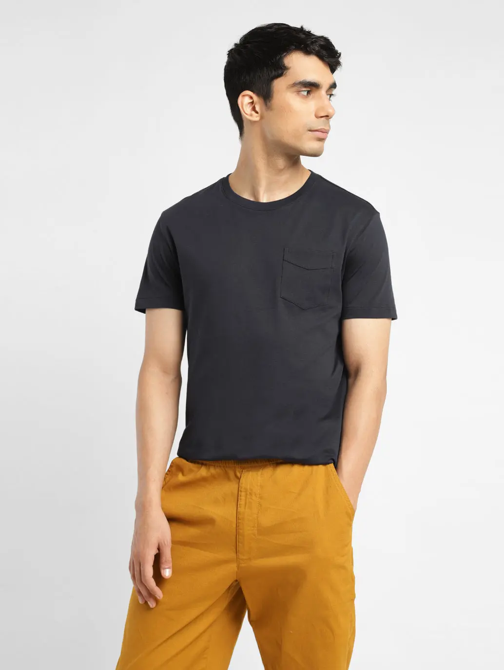 Men's Solid Crew Neck T-Shirt 1