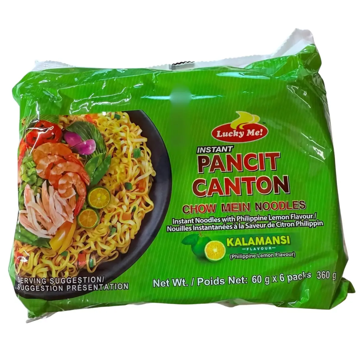 Lucky Me! Instant Pancit Canton Fried Noodles Kalamansi Citrus Flavour 60G 1