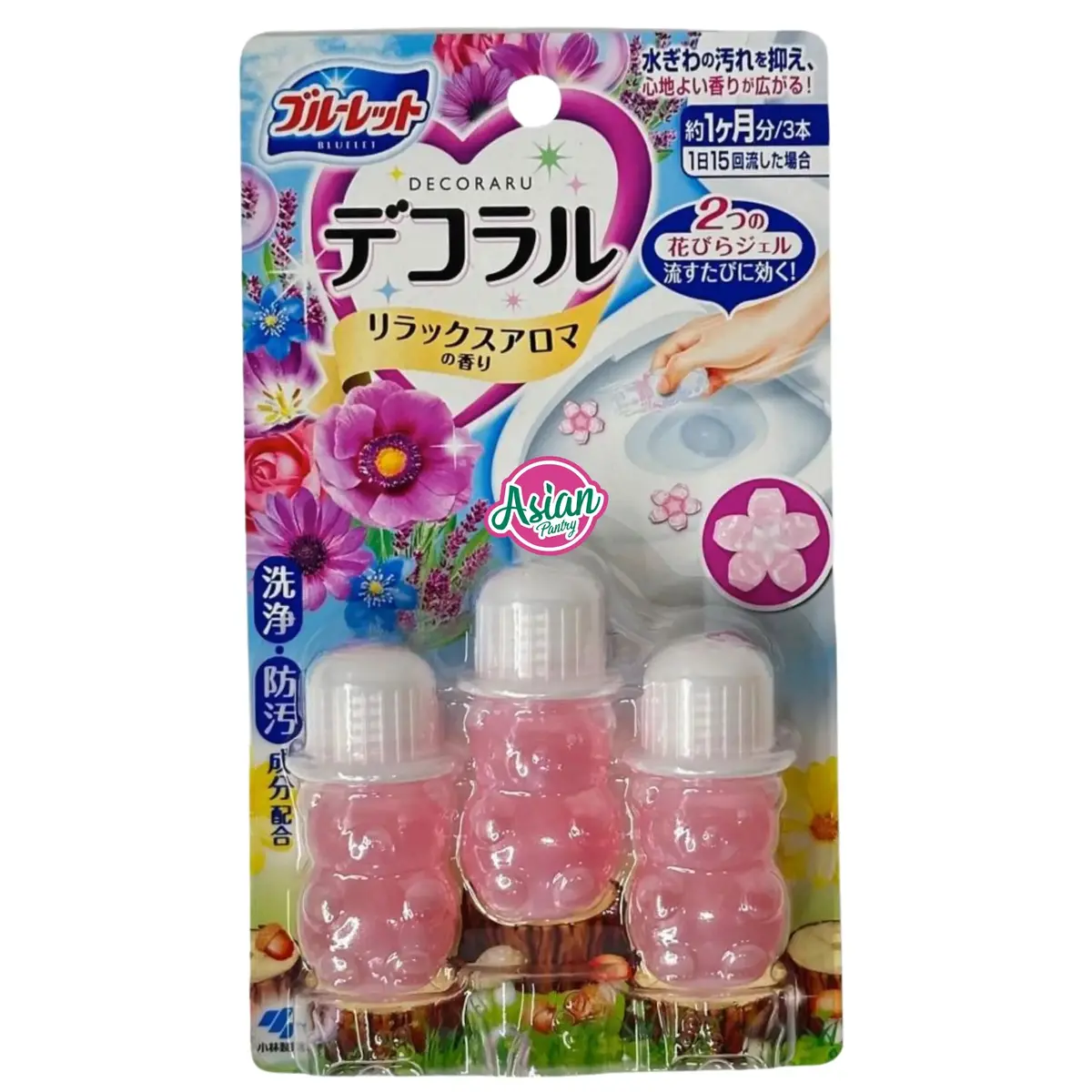 Kobayashi Bluelet Decoral Toilet Bowl Cleaner – Relax Aroma Floral Fragrance 22.5G 1