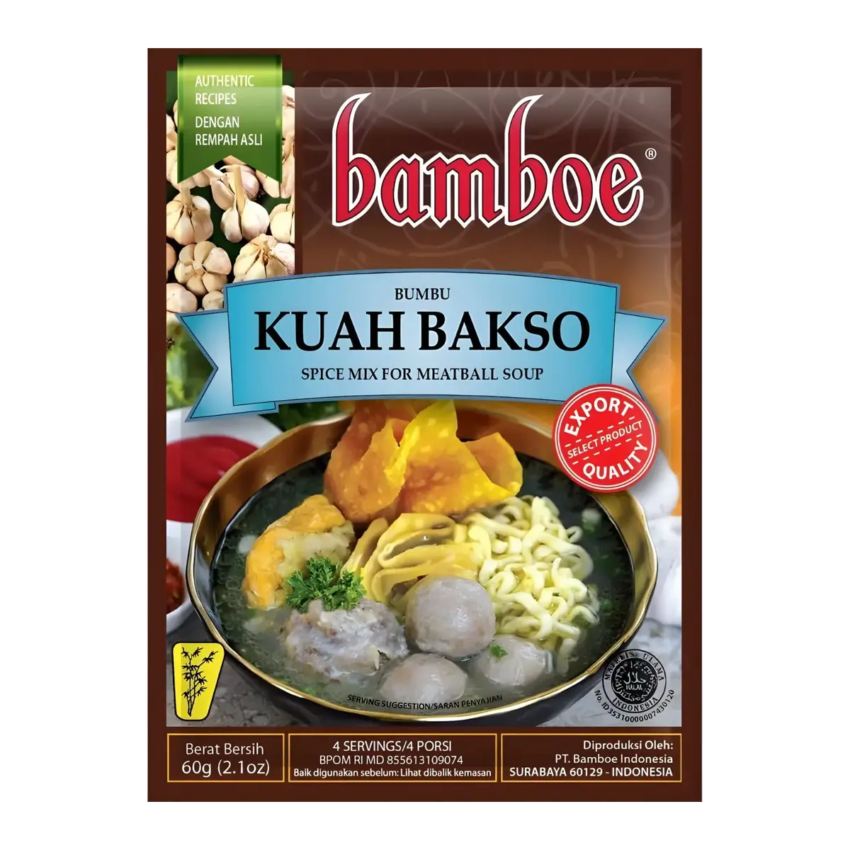 Bamboe Bumbu Kuah Bakso Spice Mix For Meatball Soup 60G 1