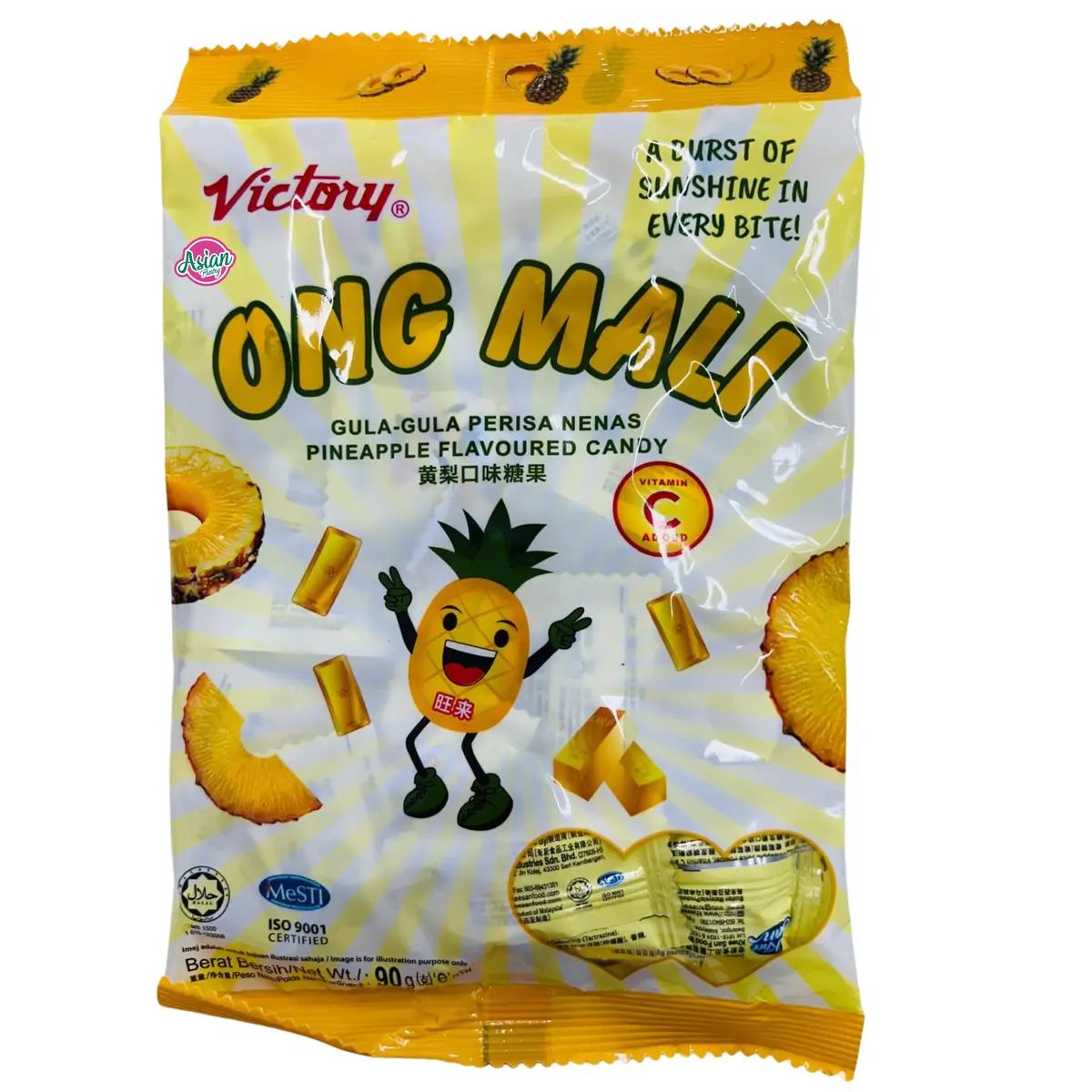 Victory Ong Mali Candy Pineapple Flavour 90G 1