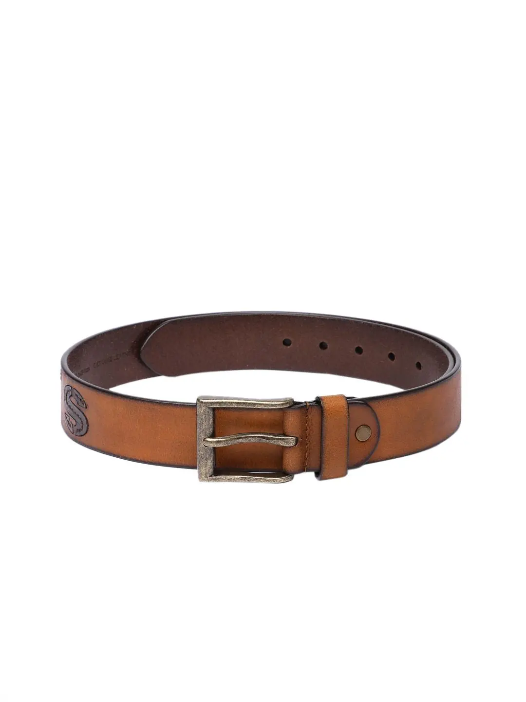 Men's Tan Textured Belt 2
