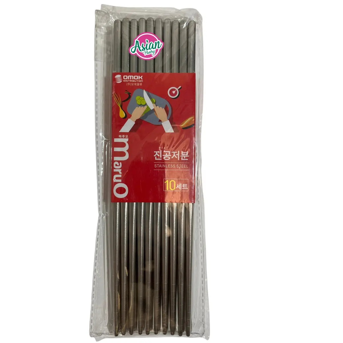 Omok Korean Stainless Chopstick 10 Pairs 1