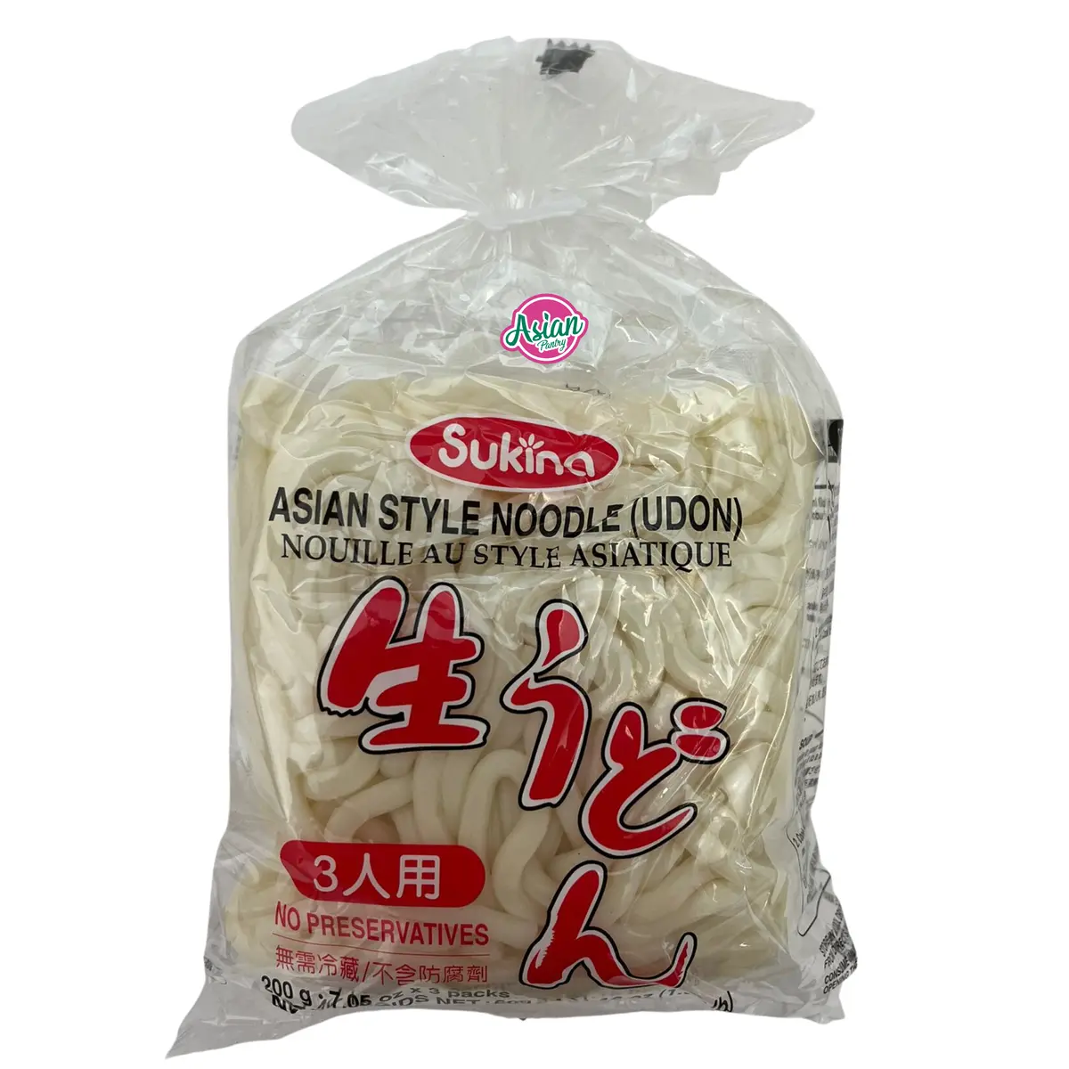 Sukina Fresh Noodles (Udon) (200G * 3Packs) 1