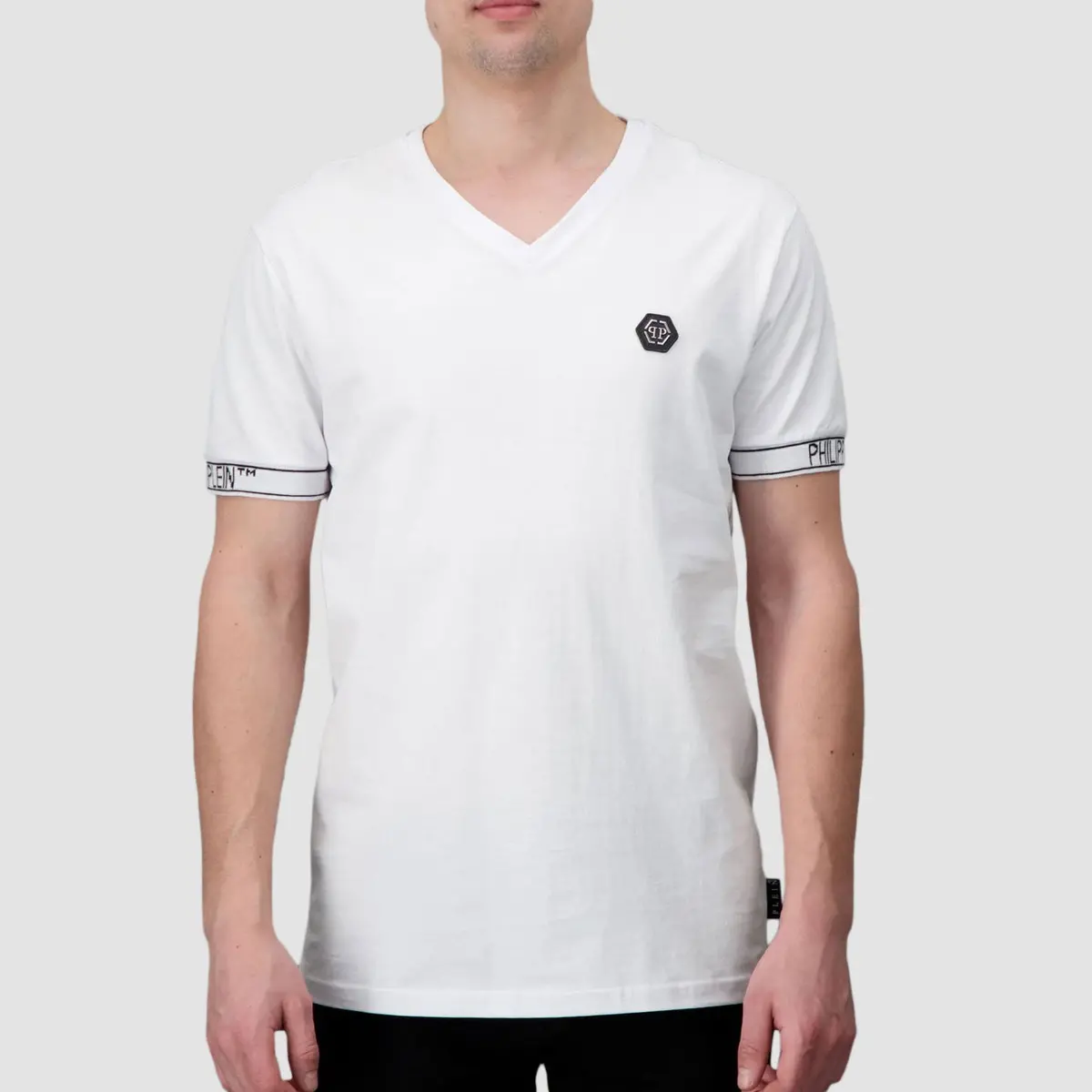 Philipp Plein White V-Neck Ss 2 T-Shirt 5