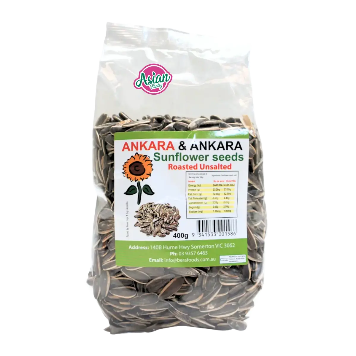 Ankara Sunflower Seeds Roasted Unsalted 400G 1