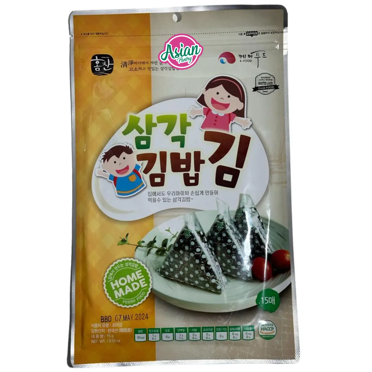 Homechan Roasted Laver For Gimbap (Triangle) 1