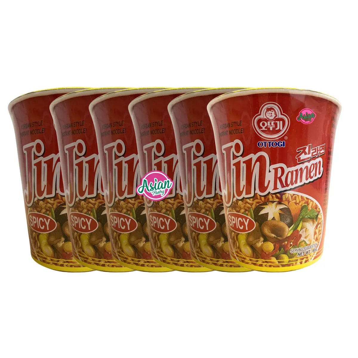 Ottogi Jin Ramen Cup Spicy (6 Pack) 390G 1