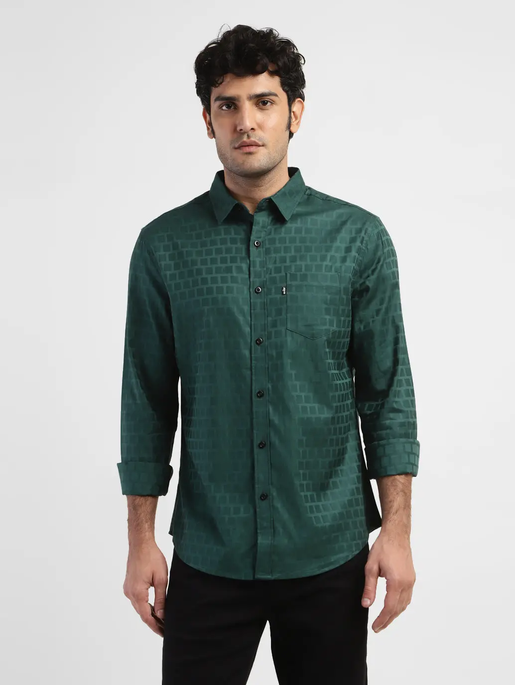 Men's Geometric Slim Fit Shirts 2