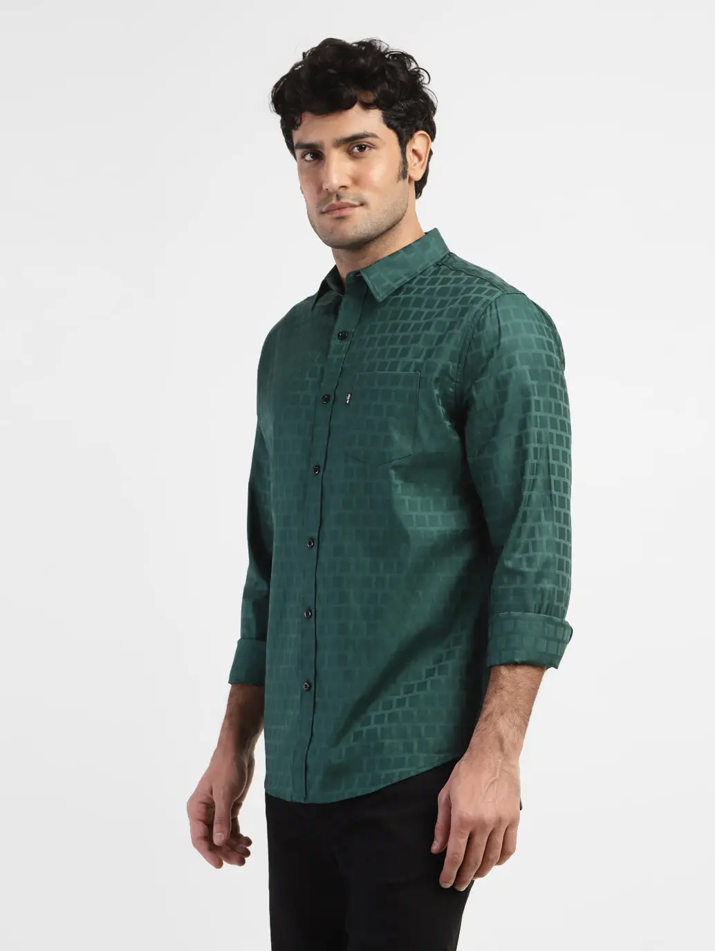 Men's Geometric Slim Fit Shirts 4