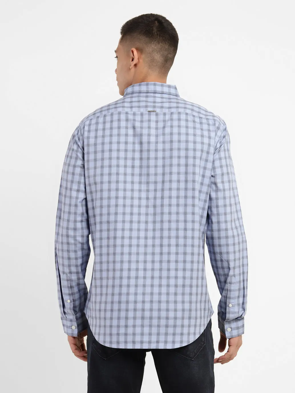 Men's Checkered Spread Collar Shirt 3