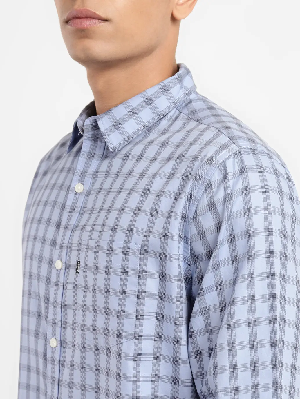 Men's Checkered Spread Collar Shirt 5