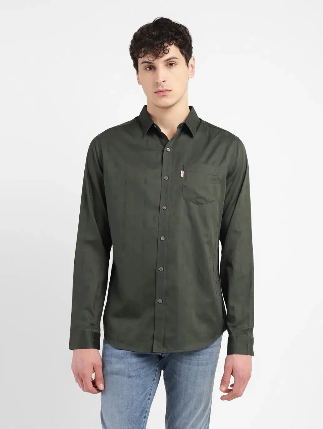 Men's Redloop Self Design Slim Fit Shirt 2