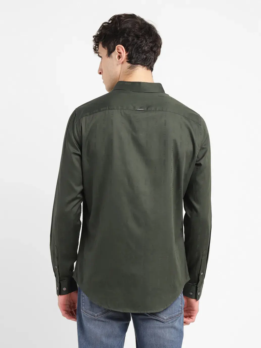 Men's Redloop Self Design Slim Fit Shirt 3