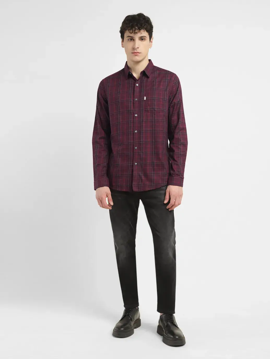 Men's Redloop Checkered Slim Fit Shirt 1