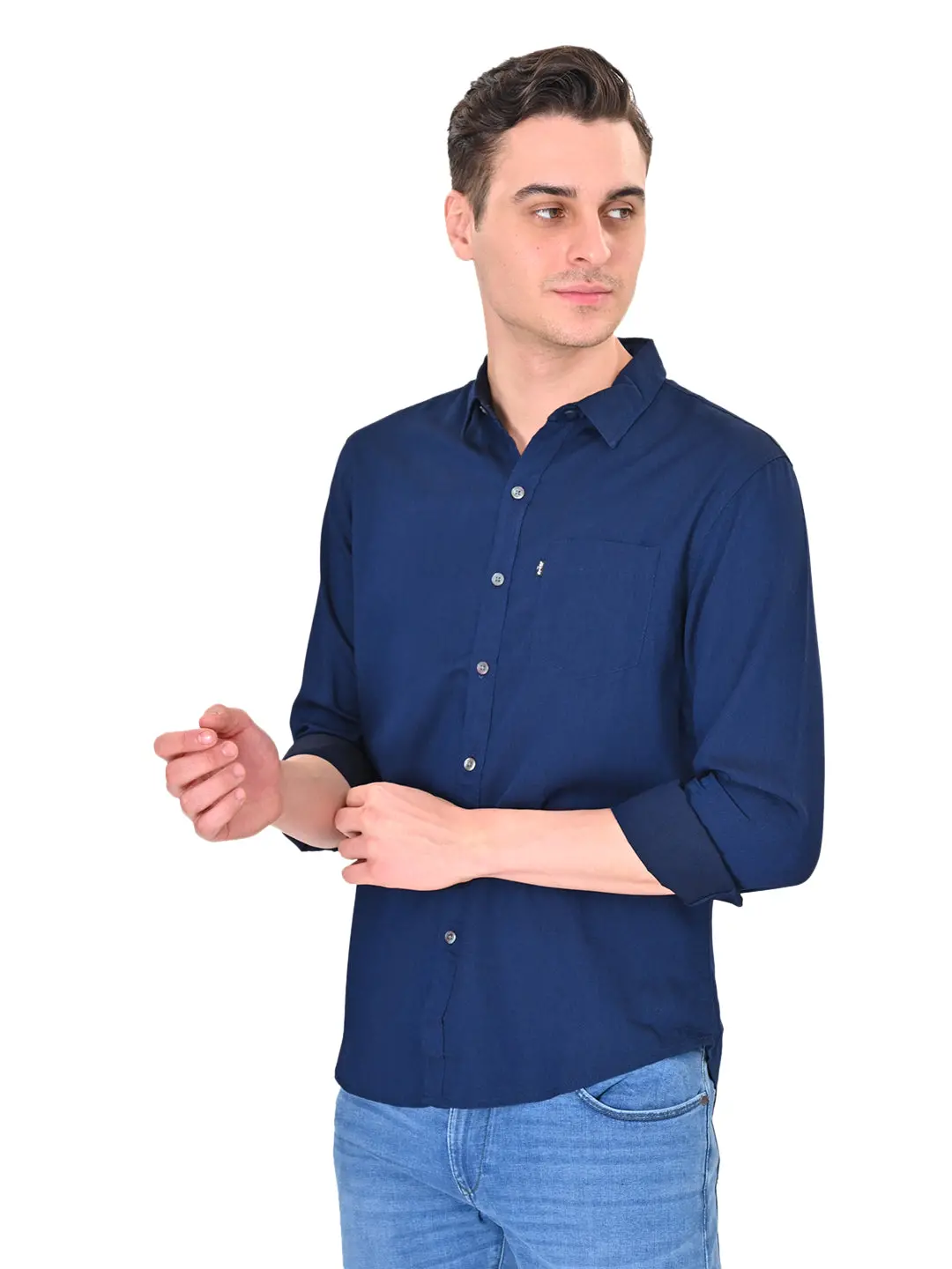 Men's Solid Slim Fit Shirt 1