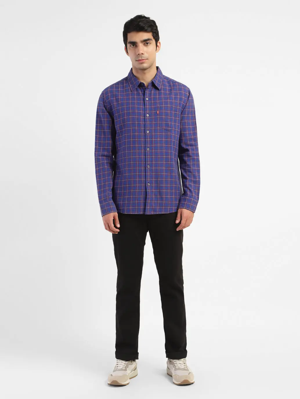 Men's Checkered Spread Collar Shirt 5