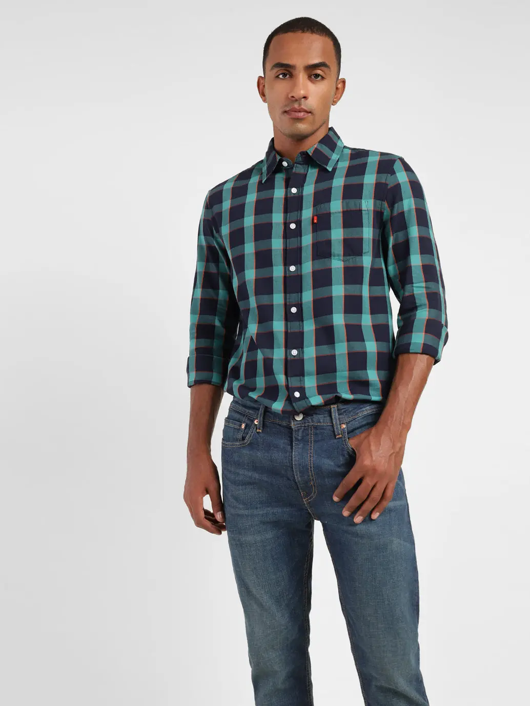 Men's Checkered Slim Fit Shirt 1